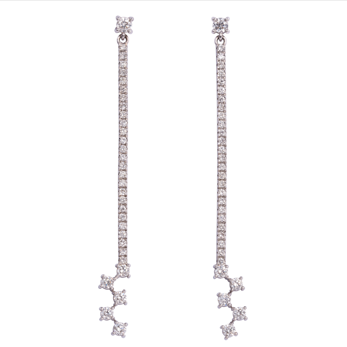 orecchini pendenti oro 18kt Diamanti